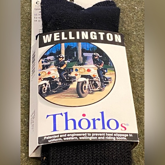 NEW-Thorlos Wellington/Uniform/Boot Socks, Unisex Men 9-12.5 Women 10.5-13 Black - Picture 2 of 5